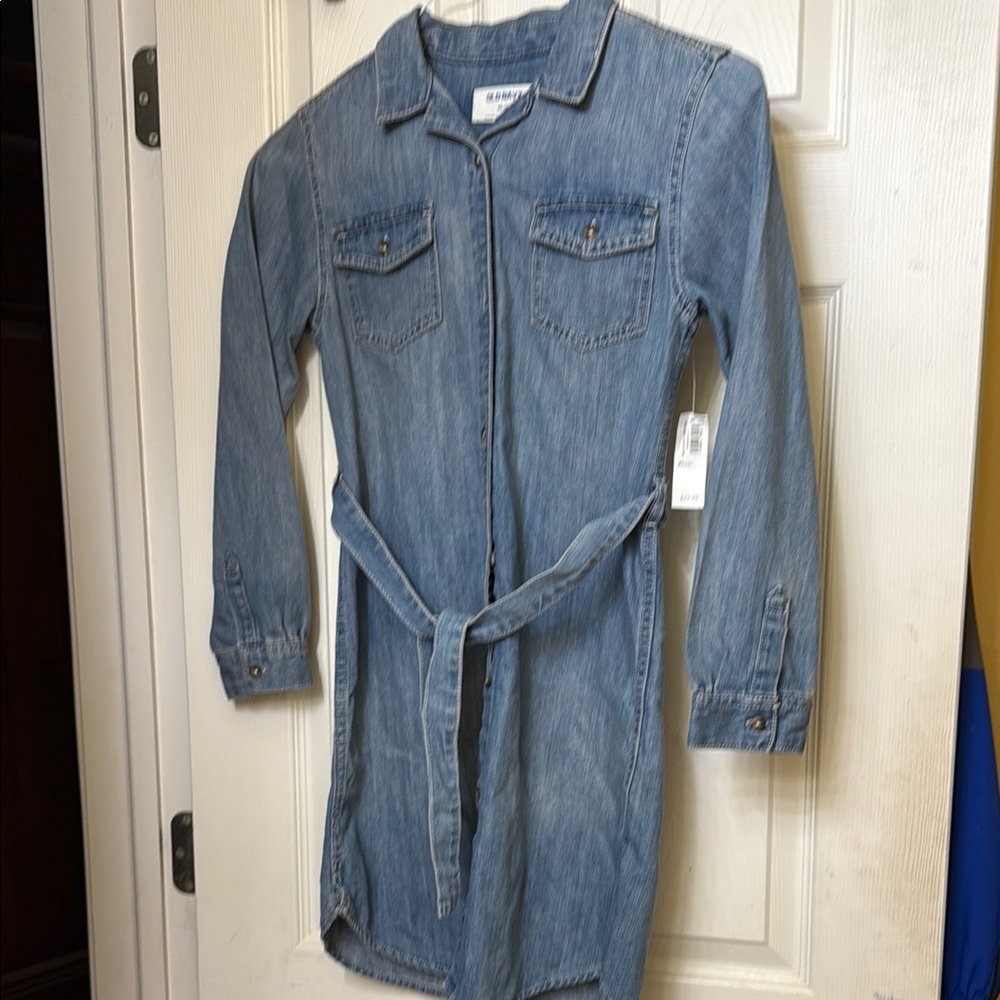 Blue Denim Shirt Dress